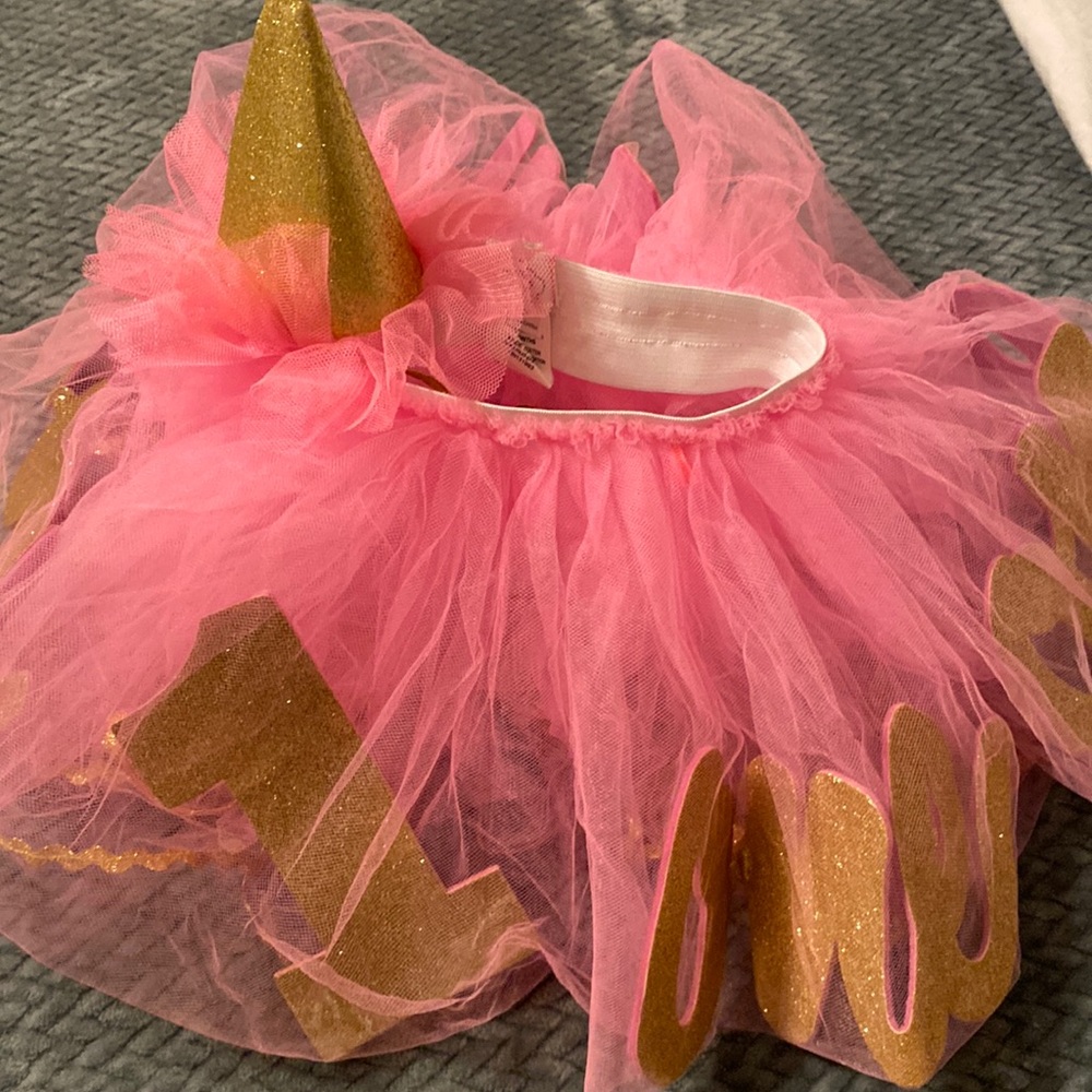 Mud Pie birthday tutu and hat - adorable!!!!